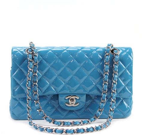 chanel light blue bag|Chanel light blue flap bag.